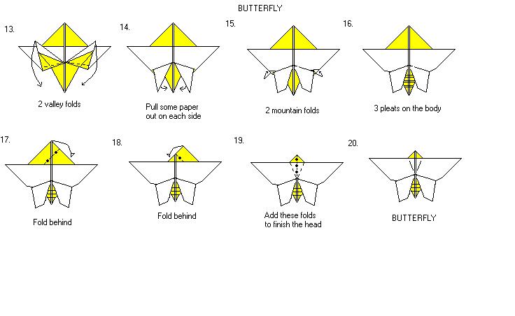 One for the kid in all of us: Origami Insects | I Love Insects love bird origami diagram 
